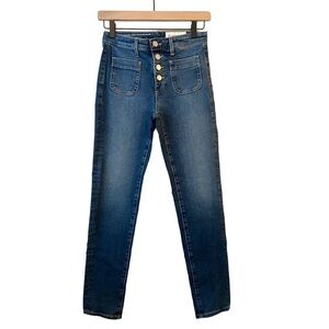 Adriano Goldschmied by Anthropologie vintage Stevie Ankle Buttom Up Size 25 EUC